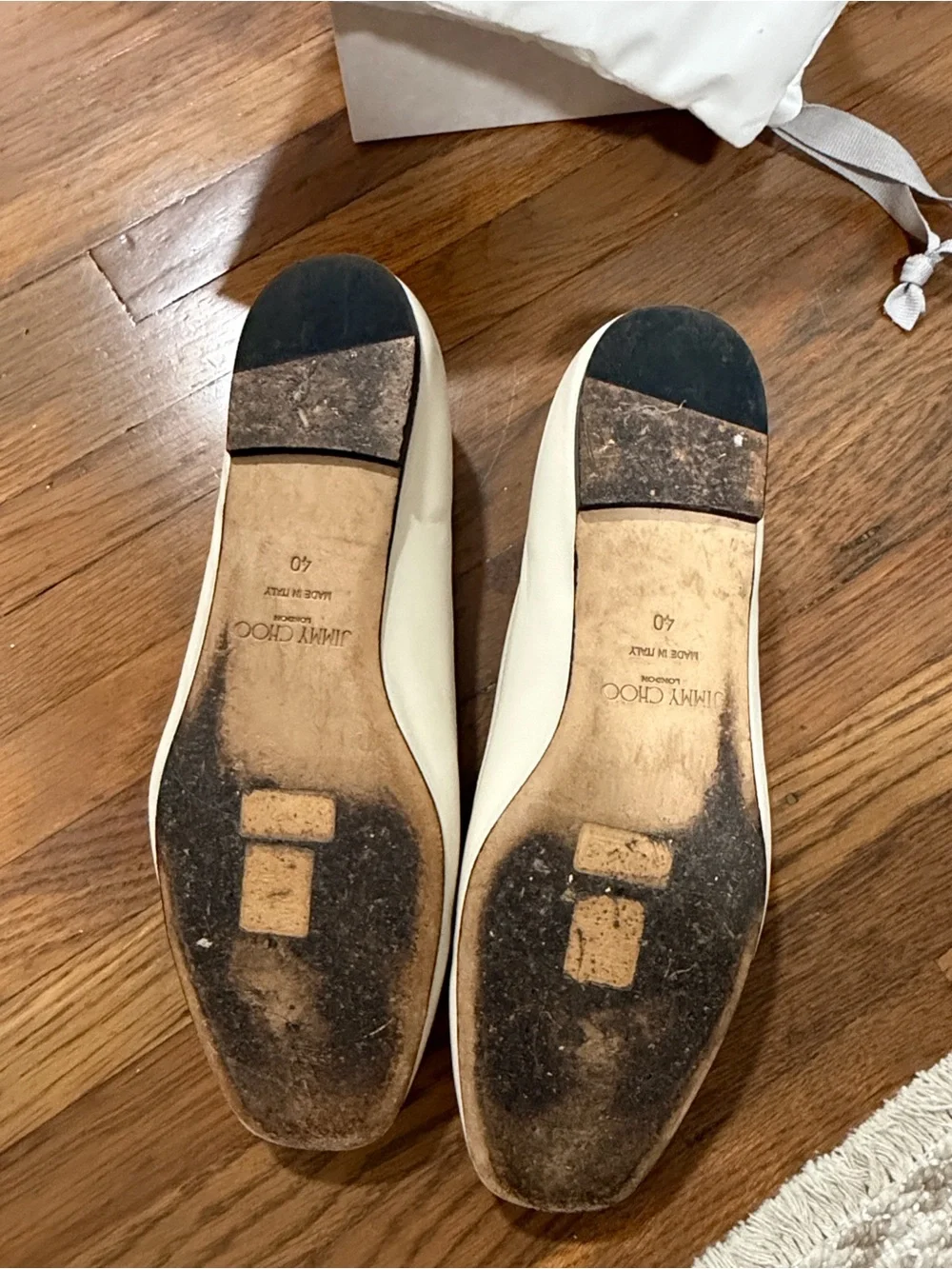 Jimmy Choo Elme Leather Ballet Flat Size 40